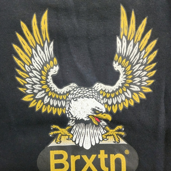 New Brixton Eagle Logo Fleece Pullover - Picture 8 of 8